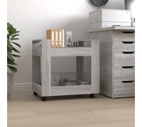 (Grey sonoma) vidaXL Desk Trolley Engineered Wood Under Desk Storage Trolley Multi Colours