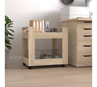 vidaXL Desk Trolley Sonoma Oak 60x45x60 cm Engineered Wood