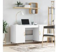 vidaXL Desk White 140x50x75 cm Engineered Wood