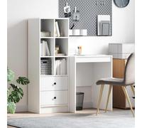 VidaXL Desk White 145.5 X 40 X 127 Cm 2 Pcs