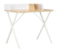 Vidaxl Desk White And Natural 80X50X84 Cm