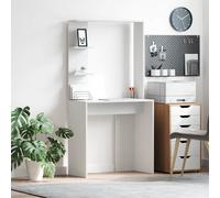 VidaXL Desk White Engineered Wood 78.5 X 37 X 154.5 Cm