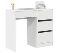 vidaXL Desk White Engineered Wood 90 x 37.5 x 75 cm