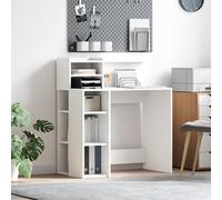 VidaXL Desk White Engineered Wood 90 X 48 X 101.5 Cm