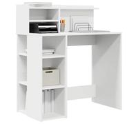 vidaXL Desk White Engineered Wood 90 x 48 x 101.5 cm