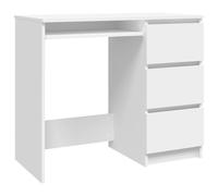 vidaXL Desk White Engineered Wood Computer Desk Workstation Working Table