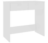 vidaXL Desk White Engineered Wood Corner Computer Desk Office Workstation