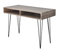 vidaXL Desk with 2 Compartments Grey