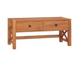 vidaXL Desk with 2 Drawers 100x40x45 cm Recycled Teak Wood Work Console Table