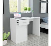 vidaXL Desk with Drawer and Cabinet White 100x40x73cm Computer Writing Table