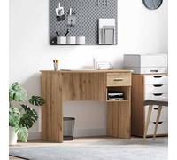 vidaXL Desk with Drawer Artisan Oak 90 x 49 x 75 cm Engineered Wood