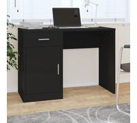 vidaXL Desk With Drawer&cabinet Black 100x40x73 cm Engineered Wood, Black