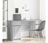vidaXL Desk with Drawer Grey sonoma 140 x 49 x 76 cm Engineered wood