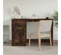 (smoked oak) vidaXL Desk Computer Desk Office Writing Desk with Drawer Engineered Wood