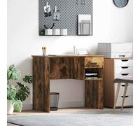 vidaXL Desk with Drawer Smoked Oak 90 x 49 x 75 cm Engineered Wood