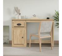 (sonoma oak) vidaXL Desk Computer Desk Office Writing Desk with Drawer Engineered Wood