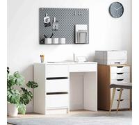 vidaXL Desk with Drawer White 90 x 37.5 x 75 cm Engineered Wood