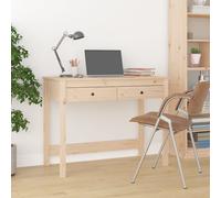 Vidaxl Desk With Drawers 100X50X78 Cm Solid Wood Pine Desks