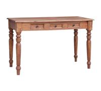Vidaxl Desk With Drawers 117X57X75 Cm Solid Mahogany Wood