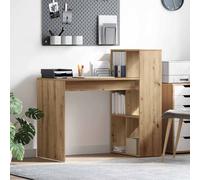 vidaXL Desk with Shelf Artisan Oak 108 x 55 x 103.5 cm Engineered Wood