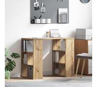 vidaXL Desk with Shelf Artisan Oak 90 x 50 x 75 cm Engineered Wood