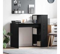 Computer Desk Black Oak 108x55x103.5cm Engineered Wood 1 Shelf Modern for desk
