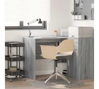 Desk Grey Sonoma 102x50x75cm Engineered Wood 1 Shelf Contemporary Home forStudy