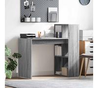 vidaXL Desk with Shelf Grey Sonoma 108 x 55 x 103.5 cm Engineered Wood