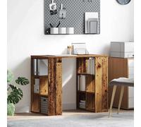 vidaXL Desk with Shelf Old Wood 90 x 50 x 75 cm Engineered Wood