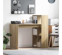 vidaXL Desk with Shelf Sonoma Oak 108 x 55 x 103.5 cm Engineered Wood