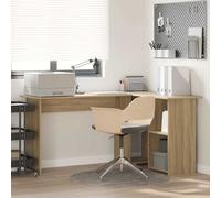 vidaXL Desk with Shelf Sonoma Oak 142 x 102 x 73 cm Engineered Wood