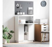 Modern Computer Desk Study Writing Table PC Laptop Desk with 3 Doors & Shelf