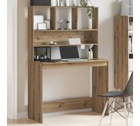 vidaXL Desk with Shelves Artisan Oak 102x45x148 cm Engineered Wood