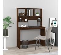 Desk with Shelves Writing Computer Table Study Desk Engineered Wood vidaXL