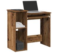 vidaXL Desk with Shelves Old Wood 84x40x78 cm Engineered Wood