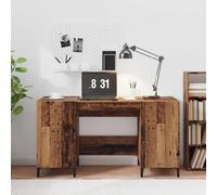 vidaXL Desk with Storage Old Wood 140 x 50 x 75 cm Engineered Wood