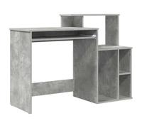 vidaXL Desk with Storage with Shelf Concrete grey 120.5 x 44 x 88.5 cm, Home Office, Modern Rectangular Desk with Storage, Elegant Workspace Furniture for Efficient Study and Organizational Needs