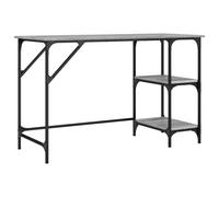 vidaXL Desk Writing Desk Computer Desk Grey Sonoma Metal and Engineered Wood
