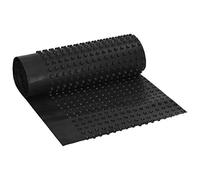 vidaXL Dimpled Drainage Sheet HDPE - Protective Foundation Building Floor Pad, Multifunctional Drainage Device, Black