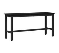 vidaXL Dining Bench Black Oak 100 x 32.5 x 48.5 cm, Adjustable Height Bench, Modern Dining Room, Durable Rectangular Seating, Minimalist Design, Indoor Versatile Furniture