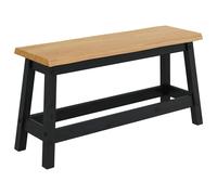 VidaXL Dining Bench EKAI Solid Pine Wood Industrial Style Live Edge Seating vid
