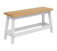 VidaXL Dining Bench EKAI Solid Pine Wood Industrial Style Live Edge Seating vid