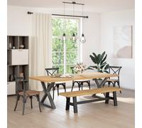 vidaXL Dining Bench NOAIN 160 x 41 x 45 cm Solid Pine Wood Natural