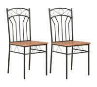 2/4/6x Dining Chairs Brown MDF Side End Kitchen Furniture Dining Chair vidaXL