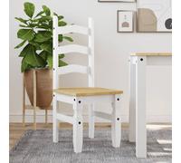 vidaXL Dining Chairs 2 pcs Corona White 42x47x107 cm Solid Wood Pine