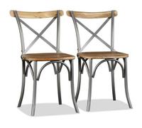 Vidaxl Dining Chairs 2 Pcs Solid Mango Wood Dining Chairs