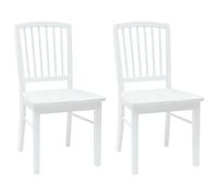 vidaXL Dining Chairs 2 pcs White 50 x 52.5 x 91 cm Solid Rubber Wood, Dining Room, Modern, Durable, Functional, Stylish Chairs, Unique Lighting Fixtures, Space-saving Design, Elegant Decor