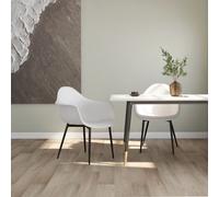 vidaXL 2x Dining Chairs White PP Home Kitchen Dining Room Dinner Chair Seating