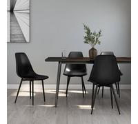 Vidaxl Dining Chairs 4 Pcs Black Pp Dining Chairs