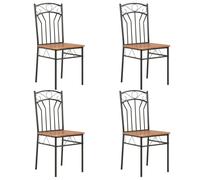 Vidaxl Dining Chairs 4 Pcs Brown Mdf, Brown
